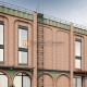 Вертикальная пожарная лестница П1-1 с площ. 800х800 ОЦ L=7700мм