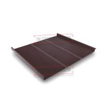 Фальц двойной стоячий Line 0,5 Satin RAL8017 шоколад с пленкой на замках