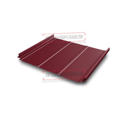 Кликфальц Pro Line 0,5 Quarzit RAL3005 красное вино с пленкой на замках