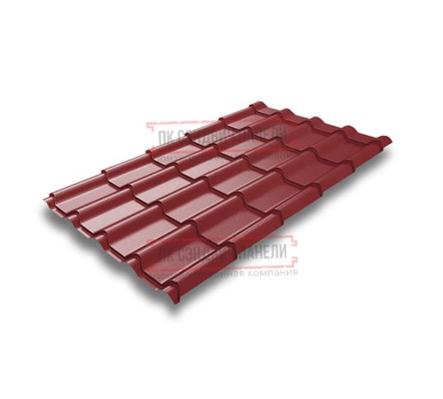 Металлочерепица Камея RAL3011 Satin-0.5