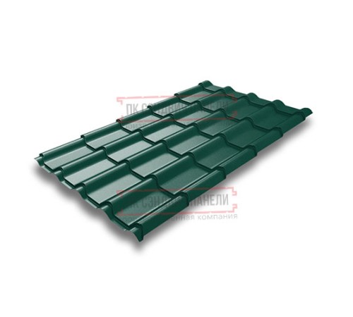 Металлочерепица Камея RAL6005 Velur-0.5