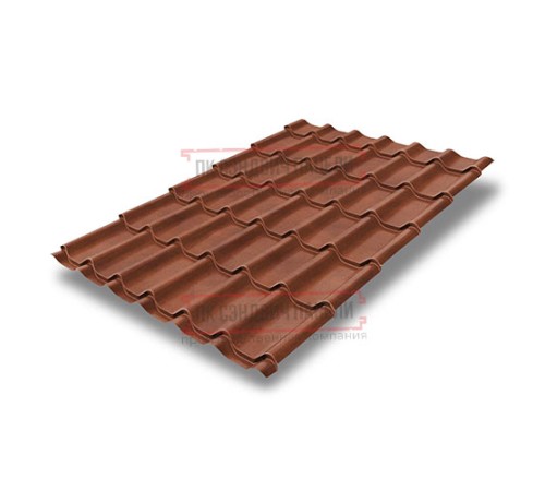 Металлочерепица Классик Brown Safari Twincolor-0,45