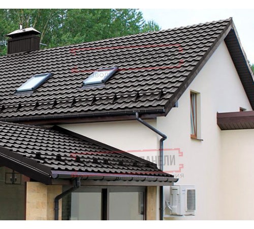 Металлочерепица Квинта плюс 3D RR32 Полиэстер-0,45