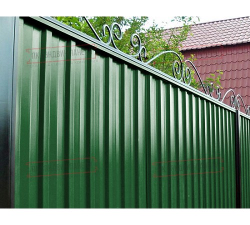 Профилированный лист С-15-1190-0.5 (с гранью) (Rooftop Matte) RAL 6002