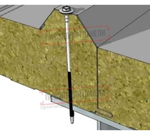 Саморез для сэндвич-панелей 14x190 диаметр 6,3