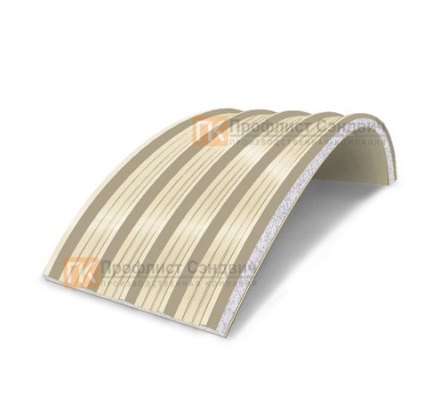 Сэндвич-панели арочные с пенополистиролом, ширина 1200 мм, толщина 100 мм, 0.5/0.5, RAL1015