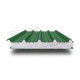 Сэндвич панели кровельные с пенополистиролом, ширина 1000 мм, толщина 40 мм, 0.5/0.5, RAL6002