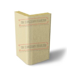 Угловая сэндвич-панель вертикальная из пенополиизоцианурата, 0.5/0.5, ширина 1200 мм, толщина 20 мм, RAL1014