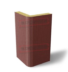 Угловая сэндвич-панель вертикальная из пенополиизоцианурата, 0.5/0.5, ширина 1000 мм, толщина 40 мм, RAL3009