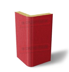 Угловая сэндвич-панель вертикальная из пенополиизоцианурата, 0.5/0.5, ширина 1000 мм, толщина 40 мм, RAL3020