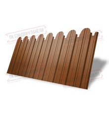 Профнастил фигурный С10 - 0,5 Окрас - А, Quarzit с пленкой Cuprum Steel.