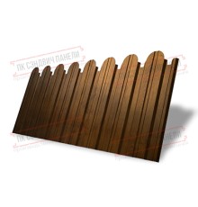 Профнастил фигурный С10 - 0,4 Окрас - Б, Print Premium Golden Wood.