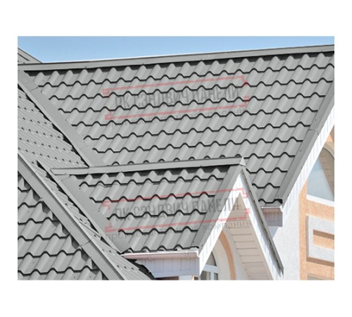 Планка конька плоского 150х150х2000 ПЭ-9006-0.5