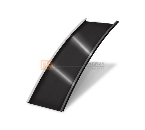 Продольно гнутый фальц гладкий 0,5 RAL 8022 Velur20