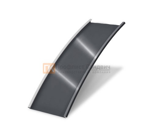 Продольно гнутый фальц гладкий 0,45 RAL 7024 Drap