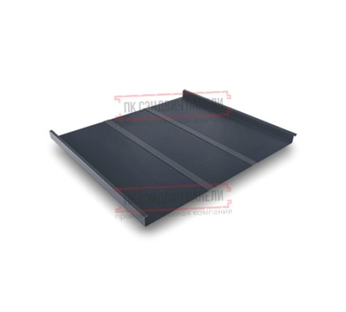 Фальц двойной стоячий Line 0,5 Quarzit Pro Matt RAL7016 антрацитово-серый с пленкой на замках