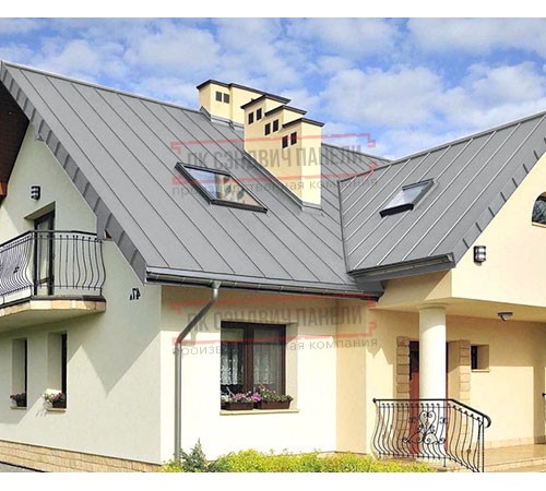 Фальц двойной стоячий 0,5 GreenCoat PuRALBT,matt RR21 светло-серый с пленкой на замках
