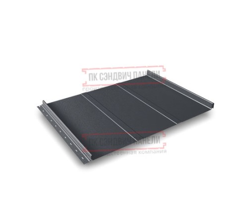 Кликфальц Line 0,5 Rooftop Matte RAL7024 мокрый асфальт с пленкой на замках