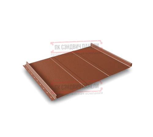 Кликфальц Line 0,5 PurLite Мatt с пленкой RAL8004 терракота