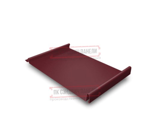 Кликфальц 0,45 Drap RAL3005 красное вино с пленкой на замках