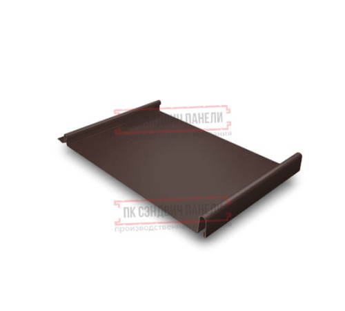 Кликфальц GL 0,5 Quarzit Pro Matt RAL8017 шоколад с пленкой на замках