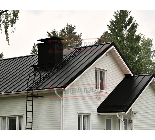 Кликфальц 0,45 Drap RAL9005 черный с пленкой на замках