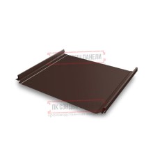 Кликфальц Pro 0,5 Rooftop Matte RAL8017 шоколад с пленкой на замках