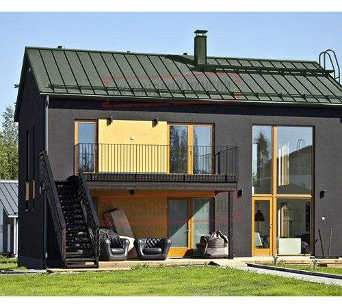 Кликфальц Pro Gofr 0,5 GreenCoat PuRALBT, matt RR11 темно-зеленый (RAL6020 хромовая зелень) с пленкой на замках