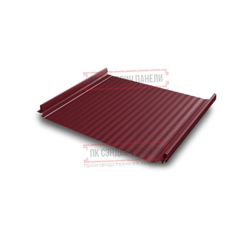 Кликфальц Pro Gofr 0,45 Drap RAL3005 красное вино с пленкой на замках