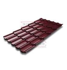 Металлочерепица Квинта плюс 3D RAL3005 Velur 20-0,5