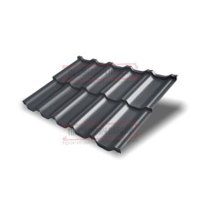 Металлочерепица модульная Квинта Uno 3D RAL7024 Satin-0,5