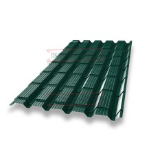 Металлочерепица Квадро профи RAL6005 Полиэстер-0,4