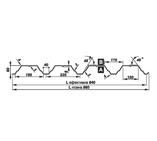 Перфорированный профнастил Т60-0,65 Полиуретан