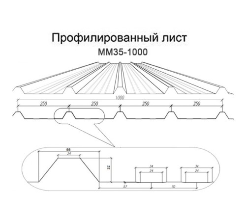 Профнастил ММ35-1000 PURMAN Galmei-0.5