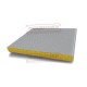 Сэндвич панели акустические стеновые с минеральной ватой, ширина 1200 мм, толщина 60 мм, 0.5/0.5, RAL7004