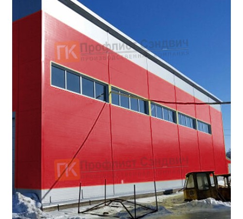 Сэндвич панели гладкие с пенополиизоциануратом, ширина 1200 мм, толщина 150 мм, 0.5/0.5, RAL3020