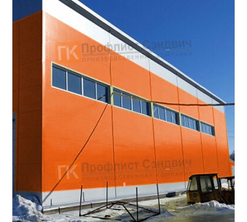 Сэндвич панели гладкие с пенополиизоциануратом, ширина 1000 мм, толщина 30 мм, 0.5/0.5, RAL2004