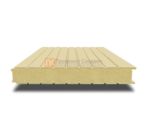 Сэндвич-панель для холодильных камер с пенополиуретаном, ширина 1000 мм, толщина 80 мм, 0.5/0.5, RAL1014