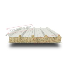 Сэндвич панели кровельные с минеральной ватой, ширина 1200 мм, толщина 120 мм, 0.5/0.5, RAL9002