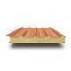 Сэндвич панели кровельные с пенополиуретаном, ширина 1200 мм, толщина 150 мм, 0.5/0.5, золотой орех