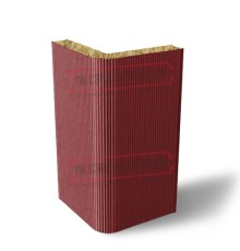 Угловая сэндвич-панель вертикальная из минеральной ваты, 0.5/0.5, ширина 1200 мм, толщина 180 мм, RAL3011