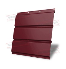 Софит металлический без перфорации 0,45 PE с пленкой RAL 3005 красное вино