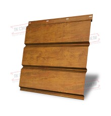 Софит металлический без перфорации 0,4 Print Premium с пленкой Golden Wood