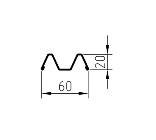 Декоративная планка М - 60х20, Сосна - 0,45мм