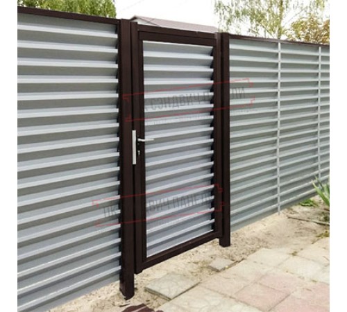 Калитка Жалюзи 2,0х1,5 RAL 8017 без заполнения