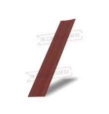 Крепежная планка жалюзи Milan,Tokyo 0,45 PE с пленкой RAL 3009 оксидно-красный