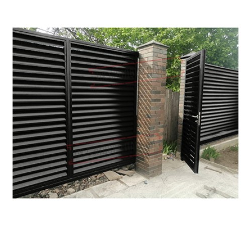Нащельник (для калиток и ворот) 25х35 жалюзи Milan, Tokyo, Palermo 0,5 Rooftop Matte RAL 9005 черный (L1,68)