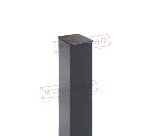Столб 62х55х1,4х2500 RAL 7024