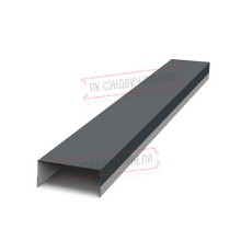 Крепежная планка верхняя Texas 0,5 Satin с пленкой RAL 7016 антрацитово-серый